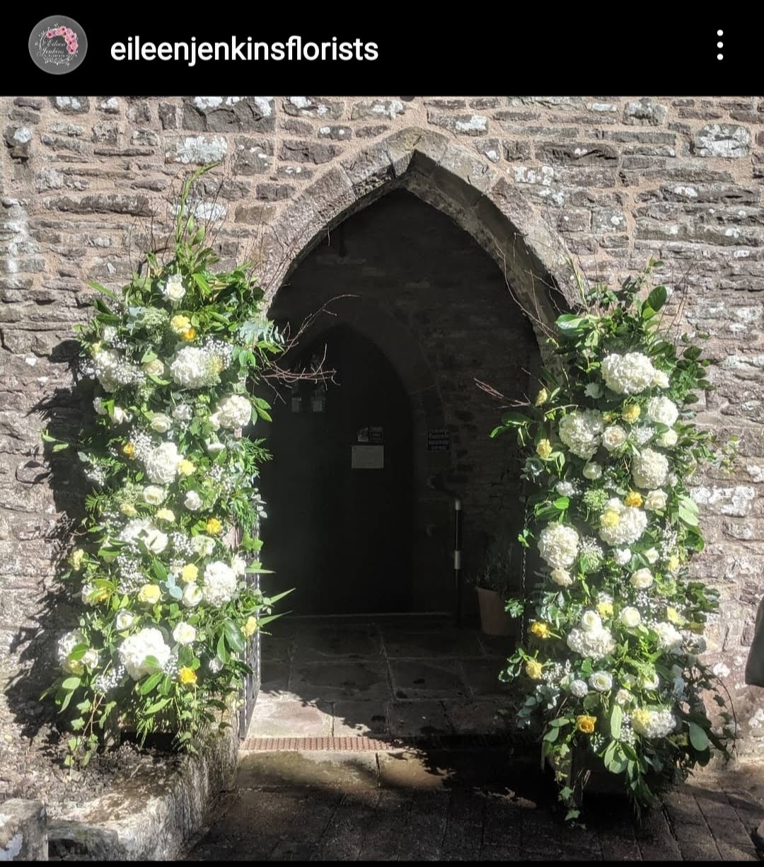 Outside church stands 