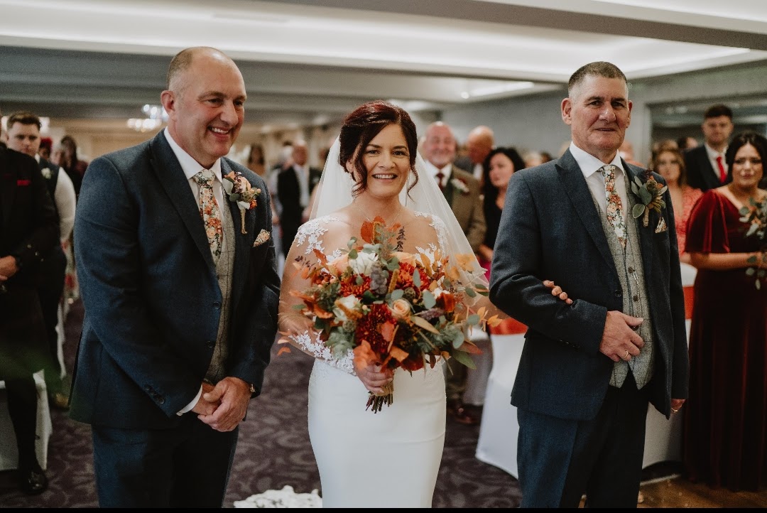 Bride with her bouquet