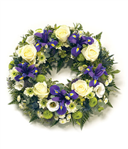 Blue & White Wreath