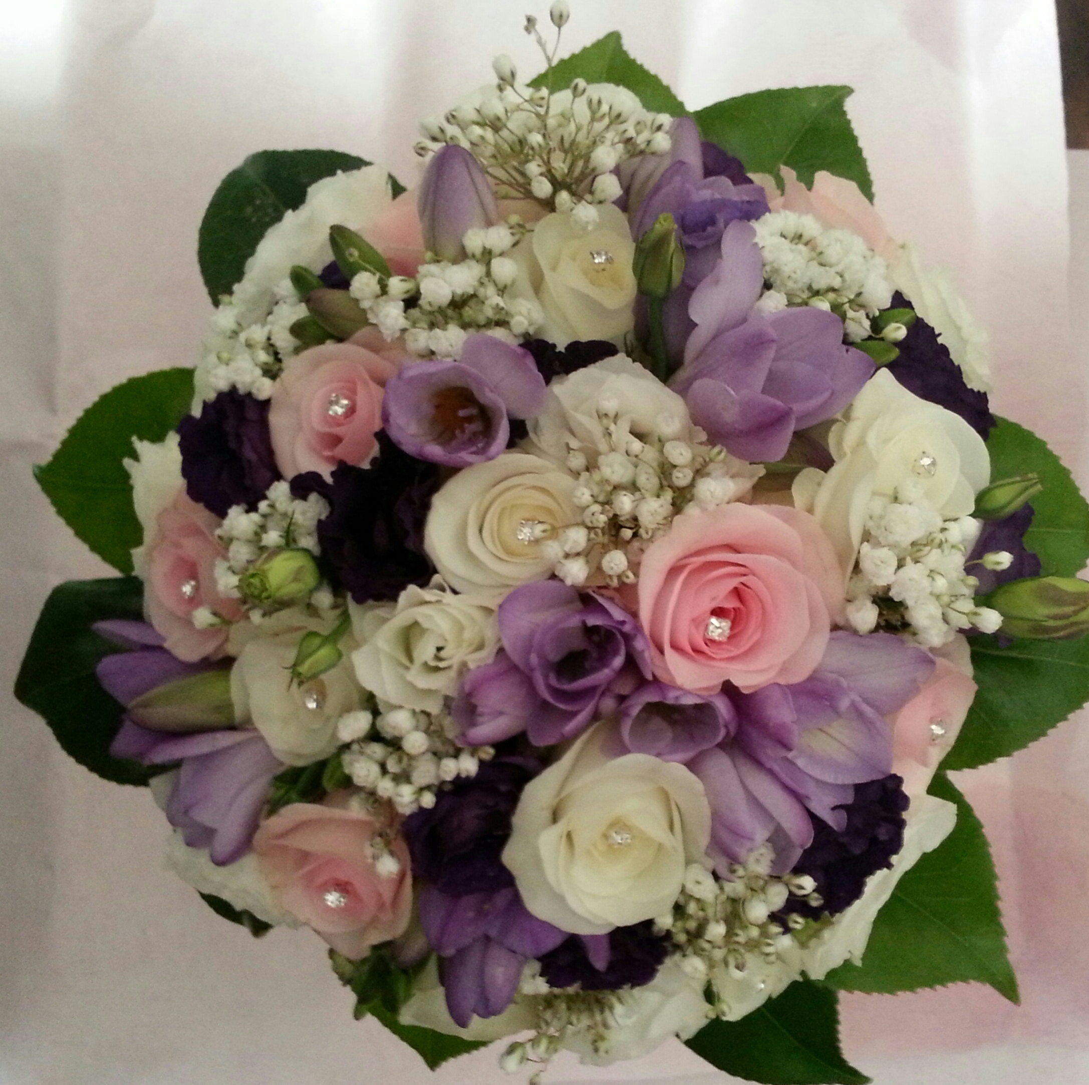 Lilac, pink and ivory bridal/bridesmaids posy