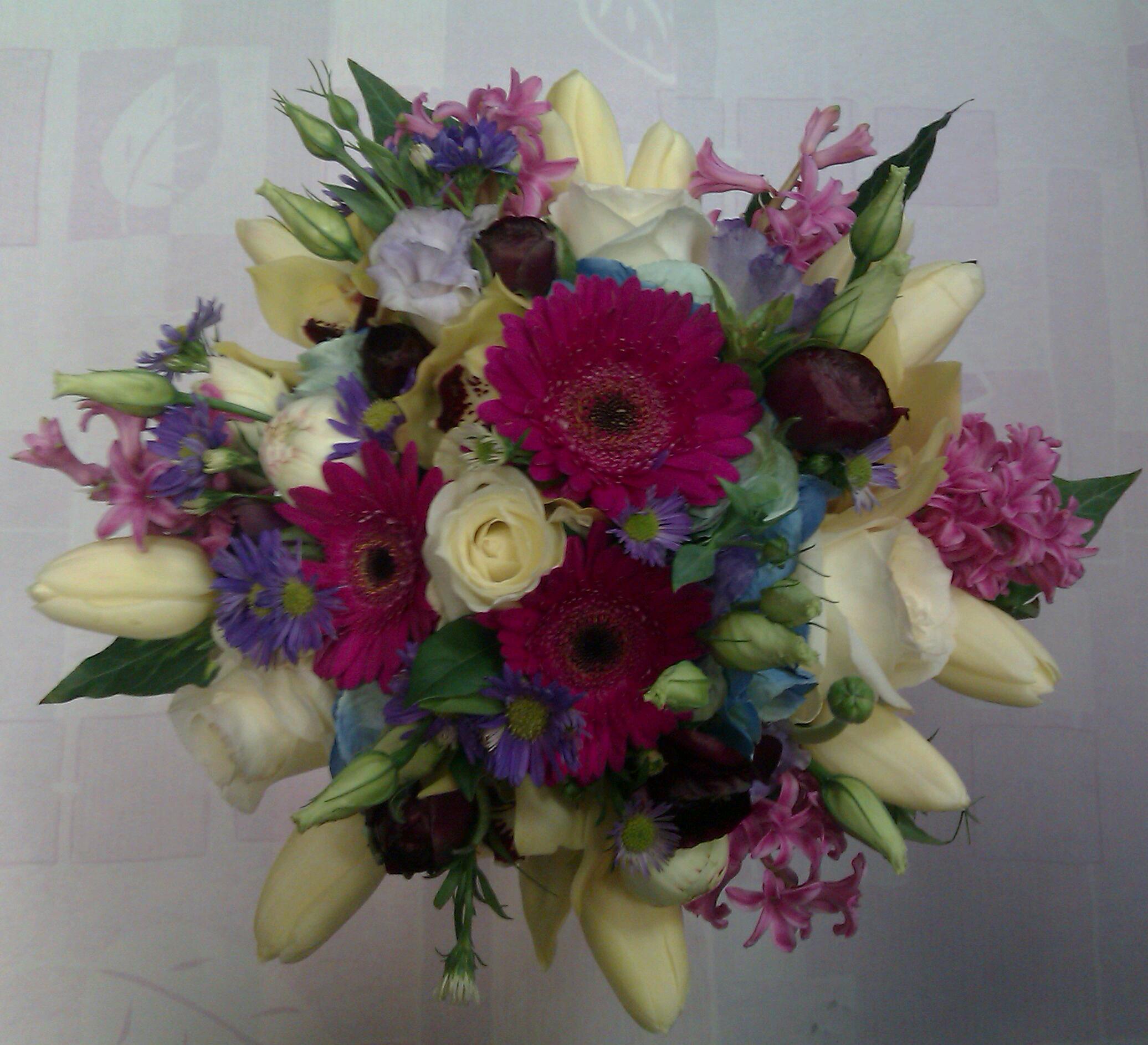 Country garden scented bridal bouquet