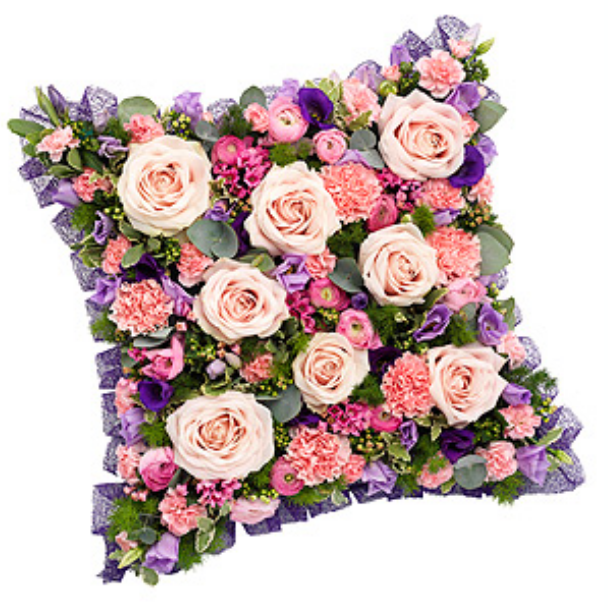 Pink and lilac loose cushion