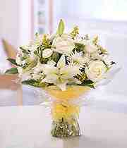 All White Aqua Bouquet