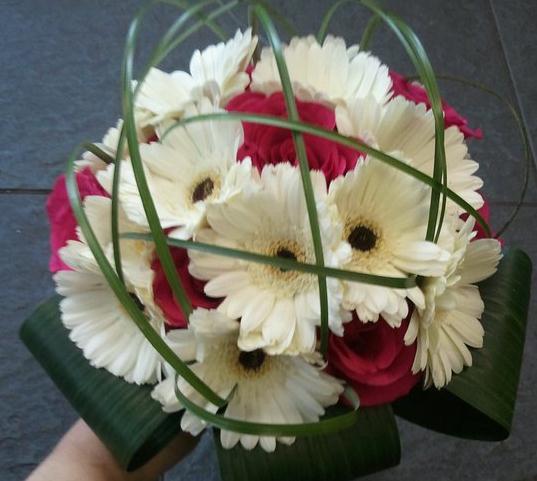 Gerbera And Rose Hand Tied