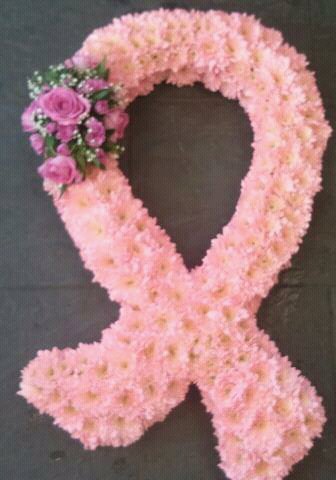 Pink cancer badge