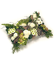 Green & White Cluster Based Pillow