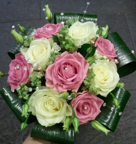 Bridal Tie Of Pink And Ivory