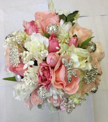 Artificial vintage bridal bouquet