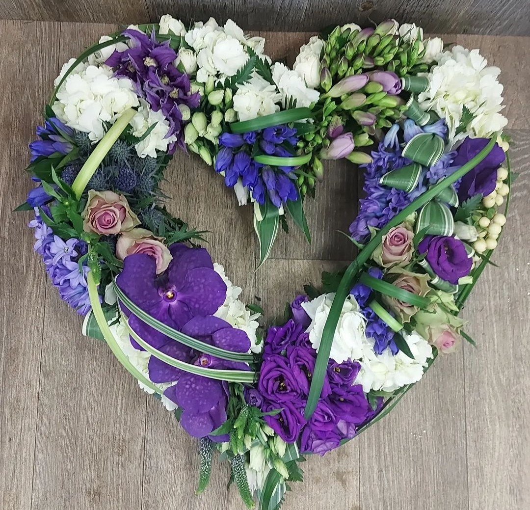 Blue grouped open heart